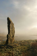 07-7852 The Duirnish Stone With Clearing Storm Clouds Above The Village of Dunvegan Isle of Skye